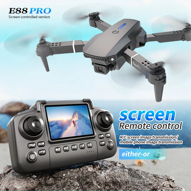 Drone Camera Hd - Professionele E88 PRO Drone met scherm,